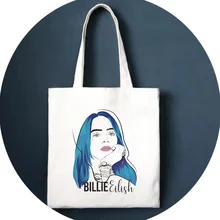 Сумка через плечо с принтом Billie Eilish, забавные сумки Harajuk на шнурке, сумка, рюкзак в готическом стиле, в стиле хип-хоп, уличная новая женская сумка, кошелек