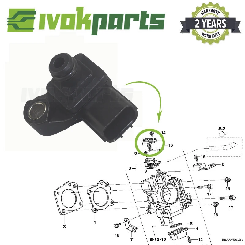 Впускной коллектор Absoulute датчик карты для Honda ACCORD CIVIC VII Acura TSX RSX RL TL 37830-PNC-003 37830-PWC-003 |