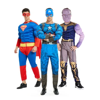 

Superhero Marvel Avengers Superman Batman Captain American Hulk Thanos Optimus Prime Halloween Cosplay Costumes Free Shipping