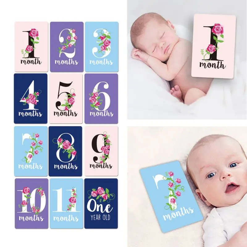 

12 Sheet Baby Milestone Photo Cards Landmark Moment Photo Cards Key Age Markers