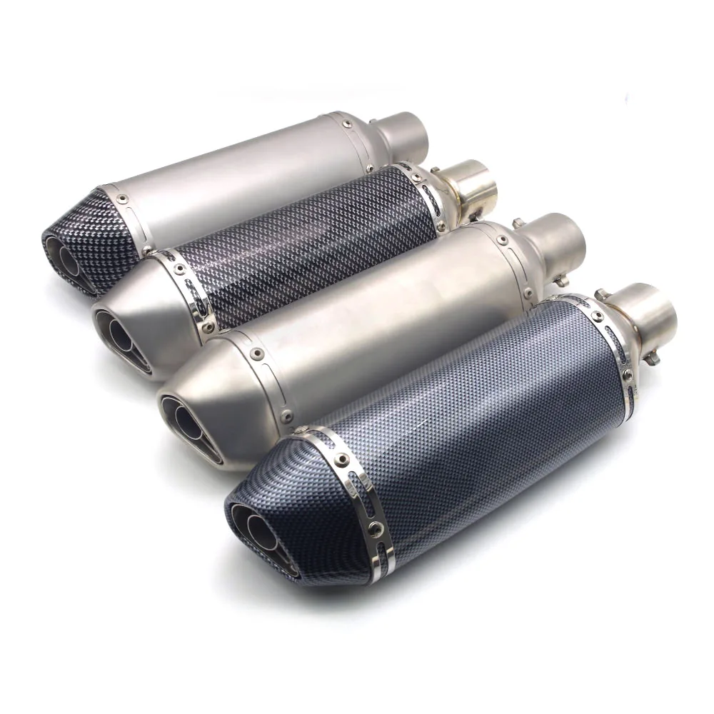51mm Inlet Universal Exhuast System Motorcycle Exhaust Pipe Muffler Stainless Steel FOR benelli tnt 125 z900 exhaust aerox | Автомобили и