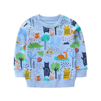 

New Brand Autumn Spring Children Sweatshirts Boys Girls Cotton Clothing Cartoon Printed Hoody For Kids Boys Shirts Sport Tops