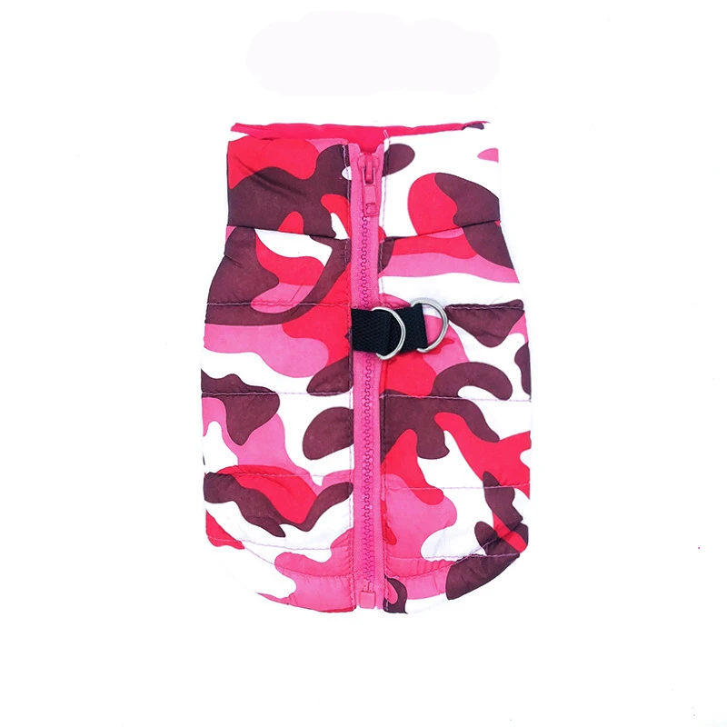 Pink Leopard Водонепроницаемая куртка для собак, зимняя камуфляжная одежда для маленьких собак, куртка для собак, Wram, Chihuahua, одежда для Йоркцев, Petshop, Ropa Para Perro XS-L - Цвет: Pink Leopard