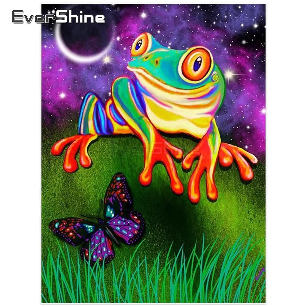 Evershine 5D DIY Diamond Painting Cross Stitch Cartoon Frog Pictures Full Square Embroidery Animals Children Gift | Дом и сад