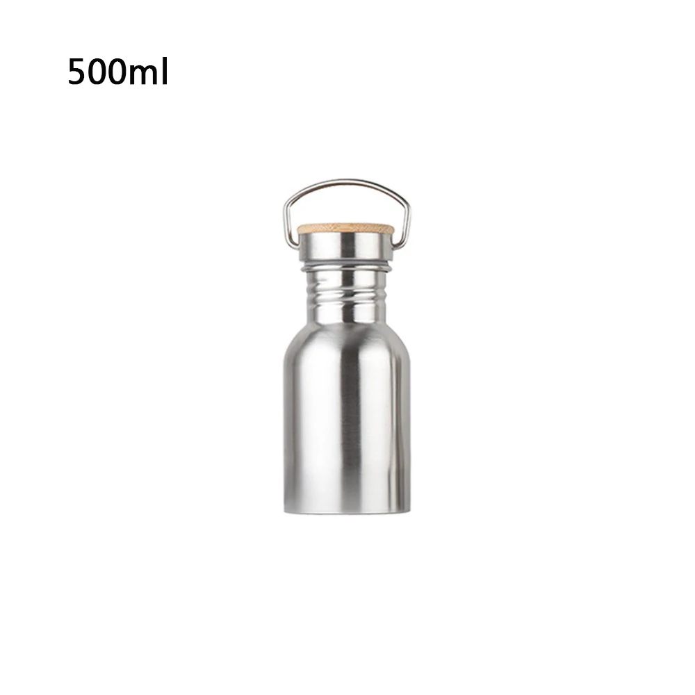 500ml / 750ml 1000ml Drinking Bottle Stainless Steel Single-Walled Sports BPA-Free Leak-Proof Outdoor Water | Спорт и развлечения