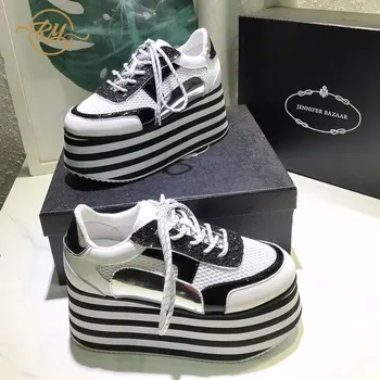 

RY-RELAA women shoes luxury brand genuine leather womens shoes 2020 summer new fashion platform high super white shoes ins tide