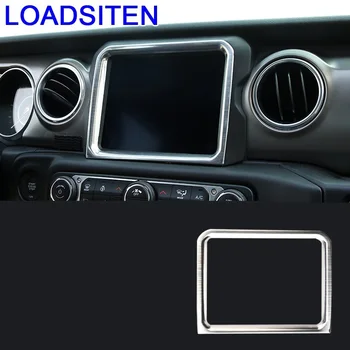 

Automovil Automobile Chromium Control System Navigation Interior Protecter Sticker Strip Trim Decoration 18 FOR JEEP Wrangler