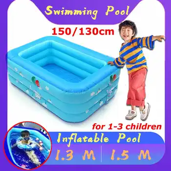 

130CM/150CM Inflatable Swimming Pool Outdoor Summer Family Bathing Pool Kids Fun Play Water Pool