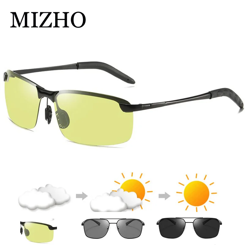 

MIZHO Photochromic Polarized Goggle Women Yellow Anti Blue Light Glasses Men Look At Phone Blocking Glare Computer Eyeglasses