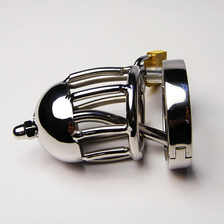 

Male Stainless Steel Chastity Cage Men's Standard Size Locking Belt Device with Tube Penis Cage