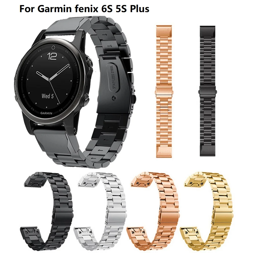 

20mm Stainless Steel Metal Strap for Garmin Fenix 6S Pro 5S 5S plus Band Easy fit watchband wrist band Strap Belt Correa Venda