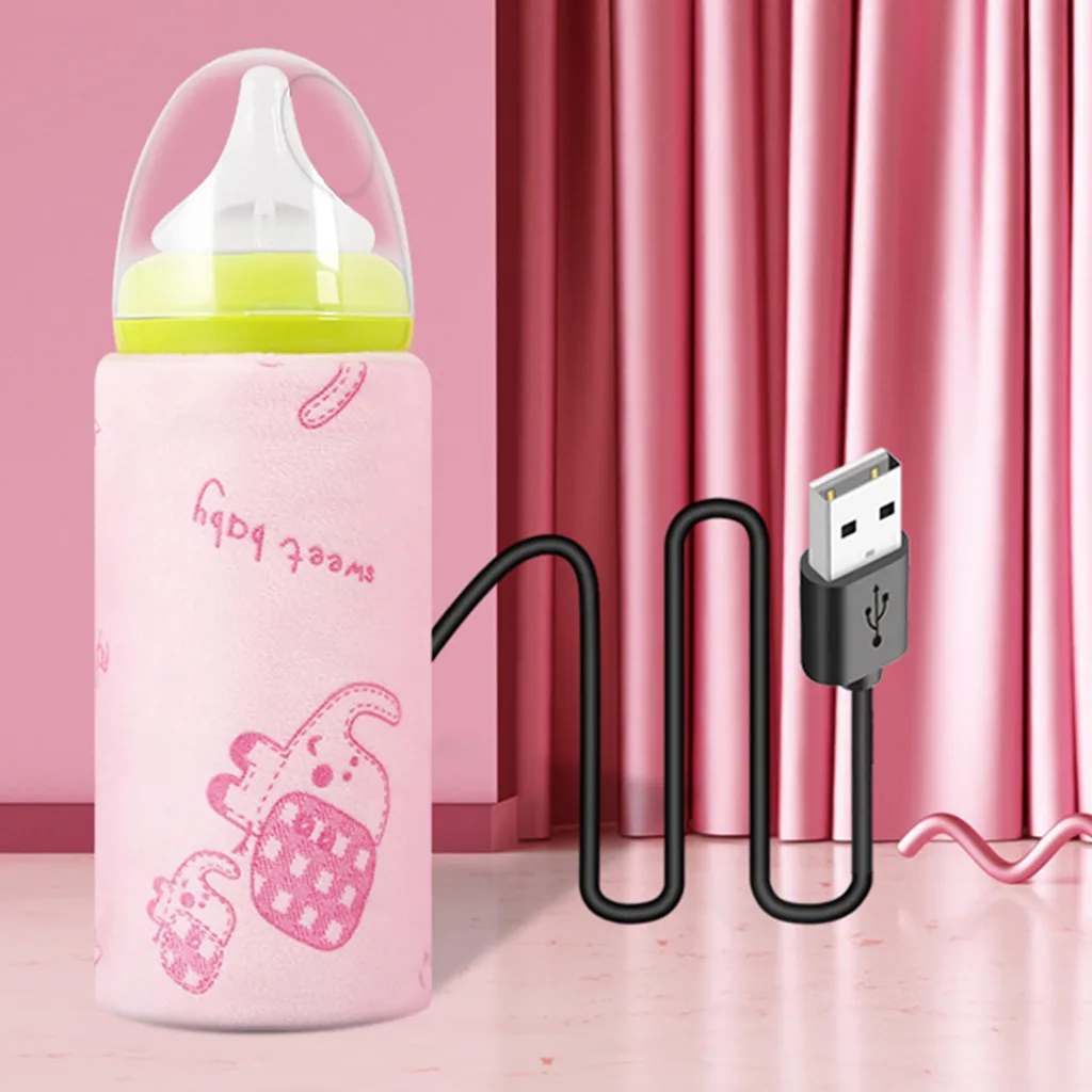 Термос с крышкой USB для детских бутылочек, портативная бутылка для воды, дорожная бутылочка для молока, бутылочка для кормления младенцев, бутылка с подогревом для воды