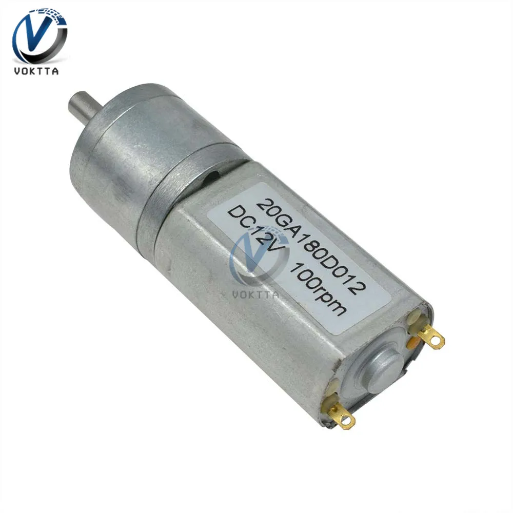 20GA180 DC 12V 100 об-мин мотор-редуктор с высоким крутящим моментом, низкоскоростной металлический редуктор, редуктор колеса, мотор Miniatura для электронной игрушки