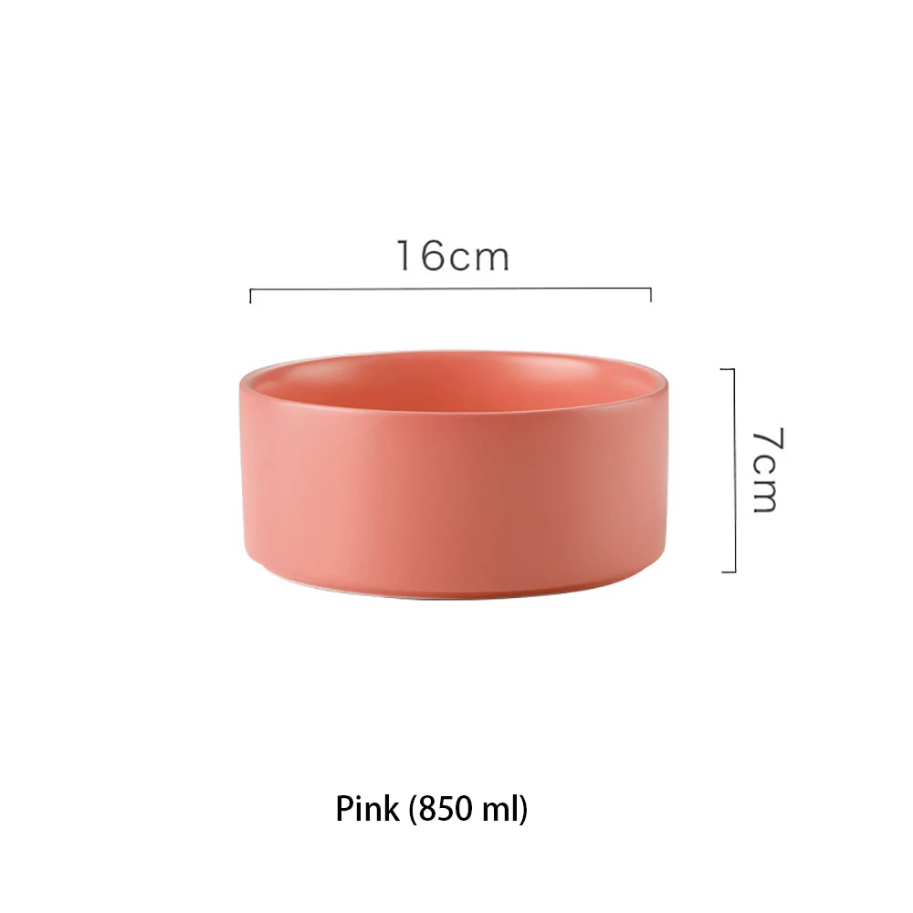 Pink Миска для собак миска для кошек бутылка для воды для Кормления Собаки чашка высокая емкость керамическая миска для домашних животных с деревянной рамой для собак кошек - Цвет: Pink