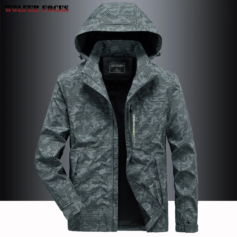 2021 New Casual Jacket Men's Spring And Autumn Jacket Loose Large Size Trend Wild Outdoor Windproof Sports Camouflage Jacket