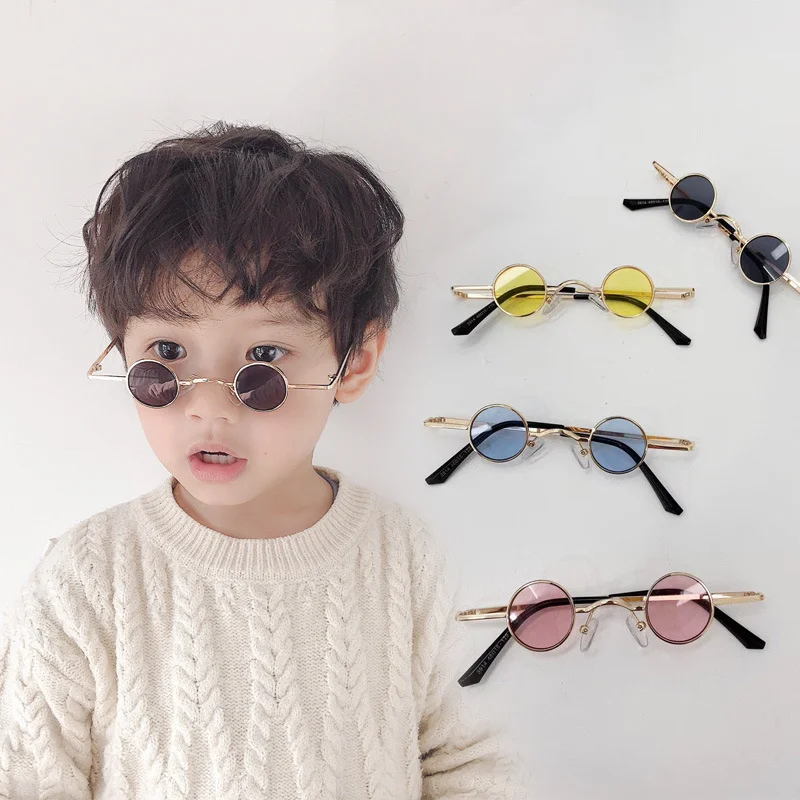 Retro Mini Sunglasses Round Men Metal Frame Gold Black Red Small Round Framed Sun glasses For Women Driver Goggles