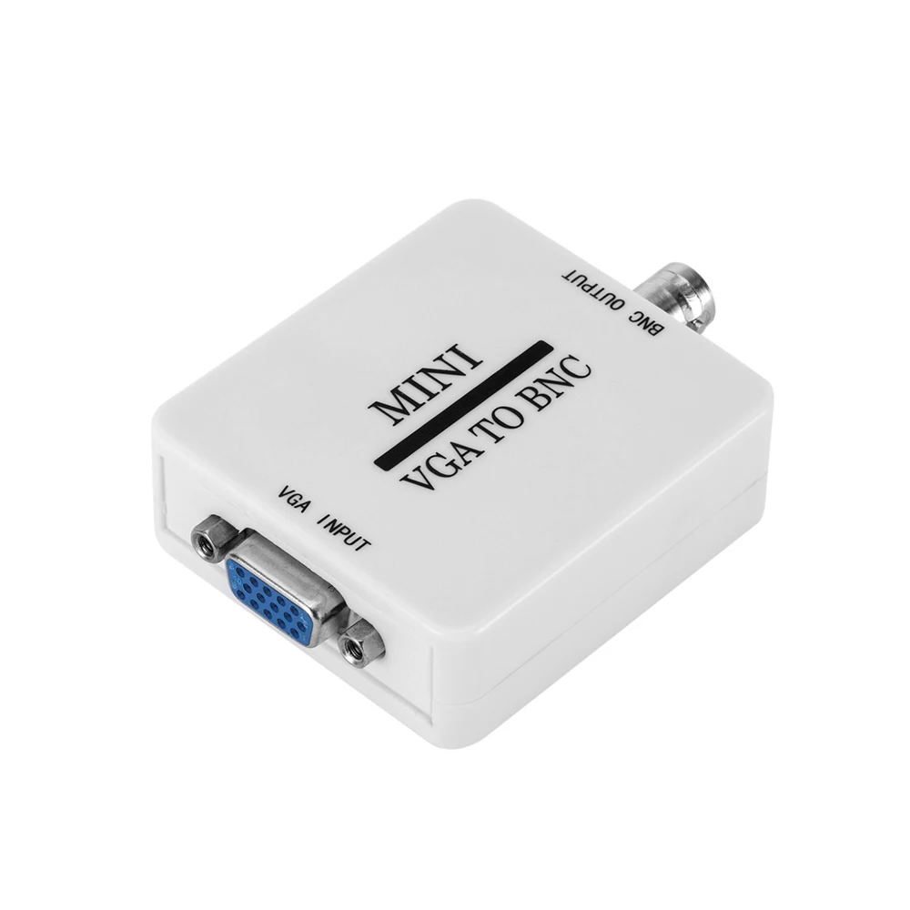 KEBIDU HD BNC к VGA видео конвертер коробка композитный VGA к BNC адаптер разговорный цифровой коммутатор конвертер коробка для HDTV монитора - Цвет: white