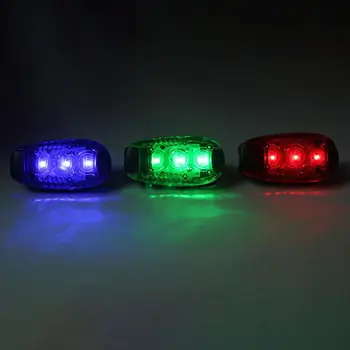 

Multifunctional bicycle taillight outdoor riding 3 LED safety warning light Running nighttime backpack light bike helmet light