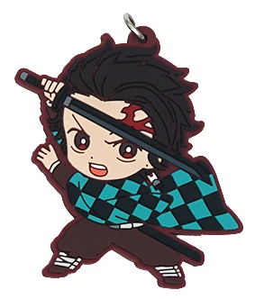 Резиновый брелок kumetsu Kimetsu no Yaiba аниме Kamado Tanjirou Nezuko Agatsuma Zenitsu Kibutsuji Muzan Tsuyuri Kanawo - Цвет: 04 Kamado Tanjirou