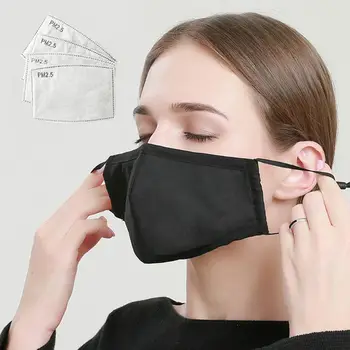 

Anti Pollution Dust Mouth Mask PM2.5 Filter Washable Cotton Replaceable Filters