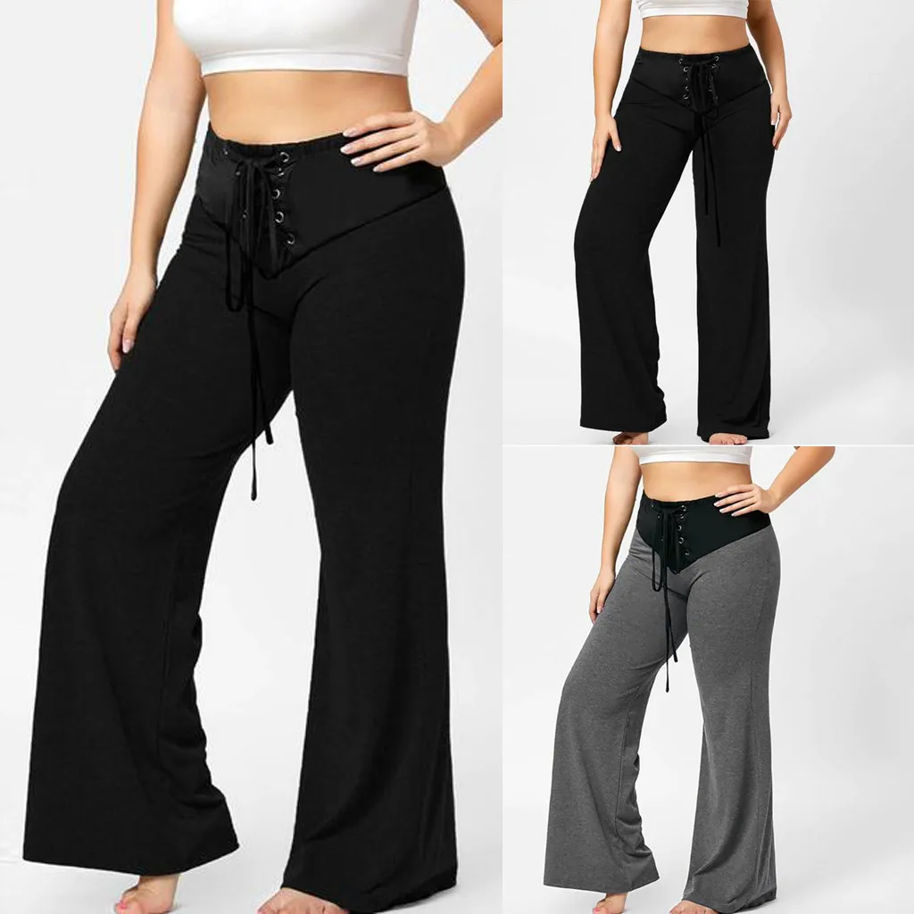 Wide Leg Pants Women Solid High Waist Trousers Pleated Loose Casual Elegant Womens Korean Style Chic School Girls Flare Pants