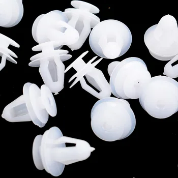 

New 100pcs White Plastic Car Interior Trim Card Panel Fixed Clamp Vehicle Door Bumper Fastener Buckle Universal