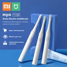 Новейшая Xiaomi mi jia T100 mi умная электрическая зубная щетка 2 скорости Xiao mi Sonic зубная щетка отбеливание Уход за полостью рта зона Re mi nder