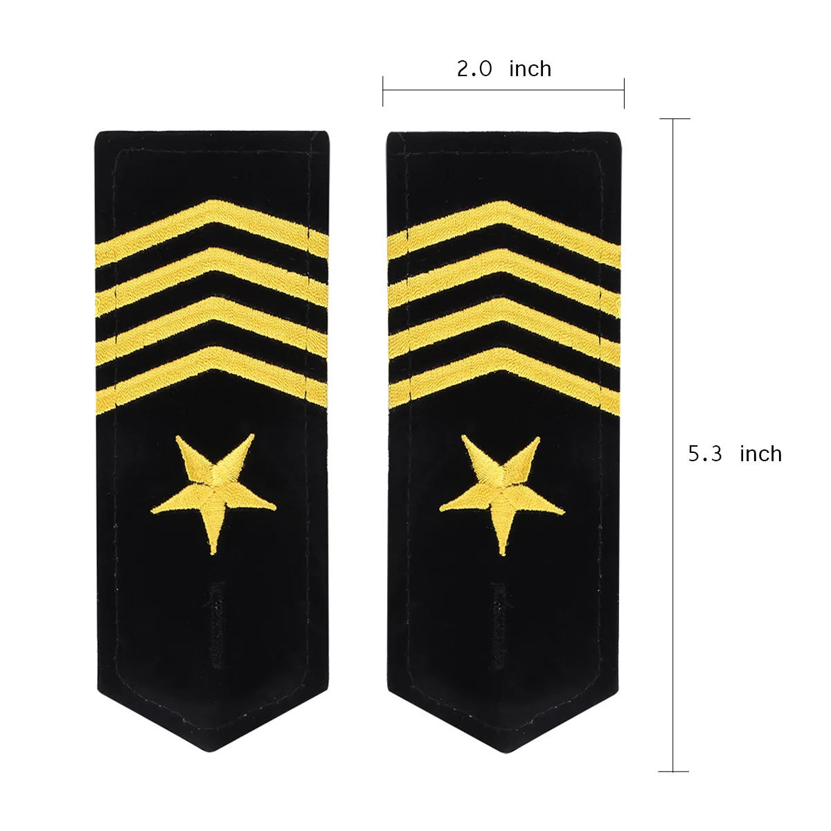1 пара наплечных щитов значки Профессиональный пилот моряк Униформа эполеты Золотая вышитая звезда эполеты DIY Одежда эполеты