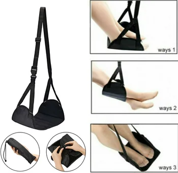 

Portable Footrest Memory Foam Flight Carry-on Foot Rest Travel Pillows Leg Hammock Airplane Relieve Feet Swelling Footrest