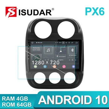 

ISUDAR Car Multimedia Player 1 Din Android 10 Car Radio For Jeep Compass 1 MK 2009-2015 GPS CANBUS Auto Stereo System RAM 4GB FM