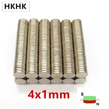 

50-10000p 4mm x 1mm Small Round Neodymium Disc Magnets 4x1 Dia N42 Strong Rare Super Powerful Earth Magnet 4*1 magnetic standard