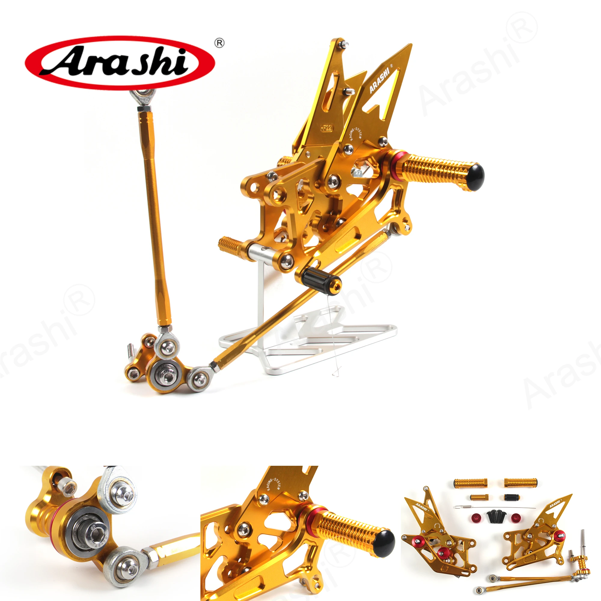 

Arashi CBR600RR CNC Adjustable Footrest Foot Pegs For HONDA CBR 600 RR 2007 2008 Rear Foot Rest Rearsets 08 07