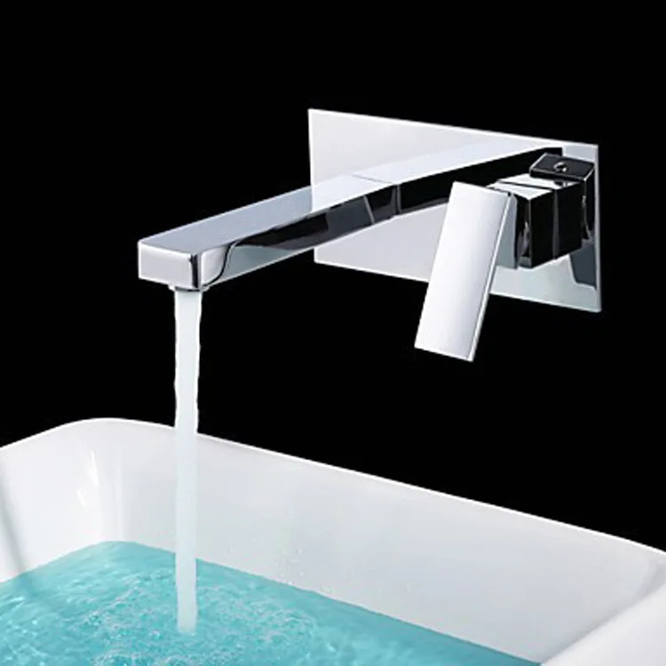 

Yi Yu Dark Dress Embed Wall Type Invisible Black Matting Full Copper Platform Basin Faucet Basin Wash Hands Faucet