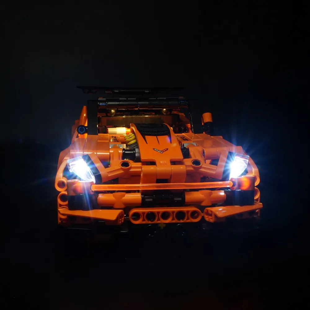 Светодиодный светильник для серии Technic 42093 Corvette ZR1(в комплект входит только светильник