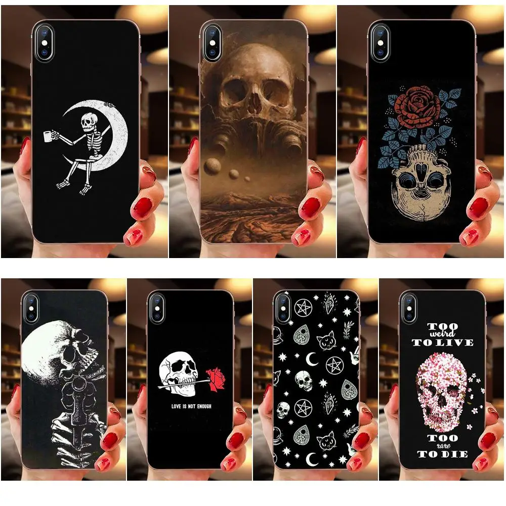 Мягкий чехол для телефона Huawei Nova 2 V20 Y3II Y5 Y5II Y6 Y6II Y7 Y9 G8 G9 GR3 GR5 GX8 Prime 2018 2019 череп