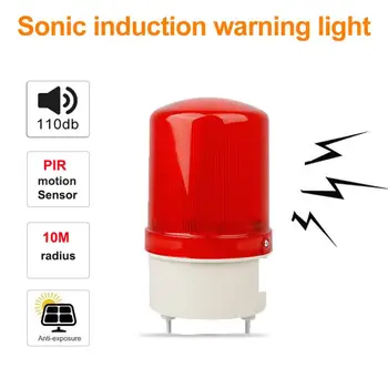 

Universal Car LED Warning Light Car Indicator Flash Alarm Strobe Light Sonic Induction Acoustooptic Alarm To Drive Beast Away