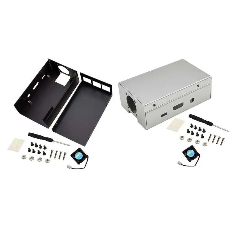 Алюминиевый Чехол, металлический корпус для Raspberry Pi Модель 3B/3B+/2B/2B+ комплект