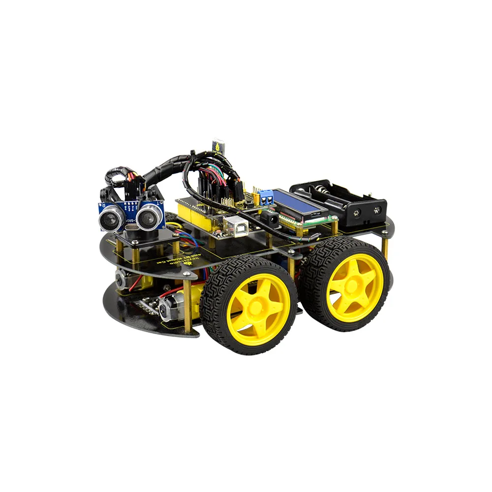 Keyestudio 4WD Bluetooth Многофункциональный Умный Автомобиль DIY для Arduino робот образование