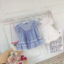 Платье принцессы для маленьких девочек; Размеры 80-120 см; коллекция года; сезон весна-лето; Детские праздничные платья; одежда для маленьких девочек