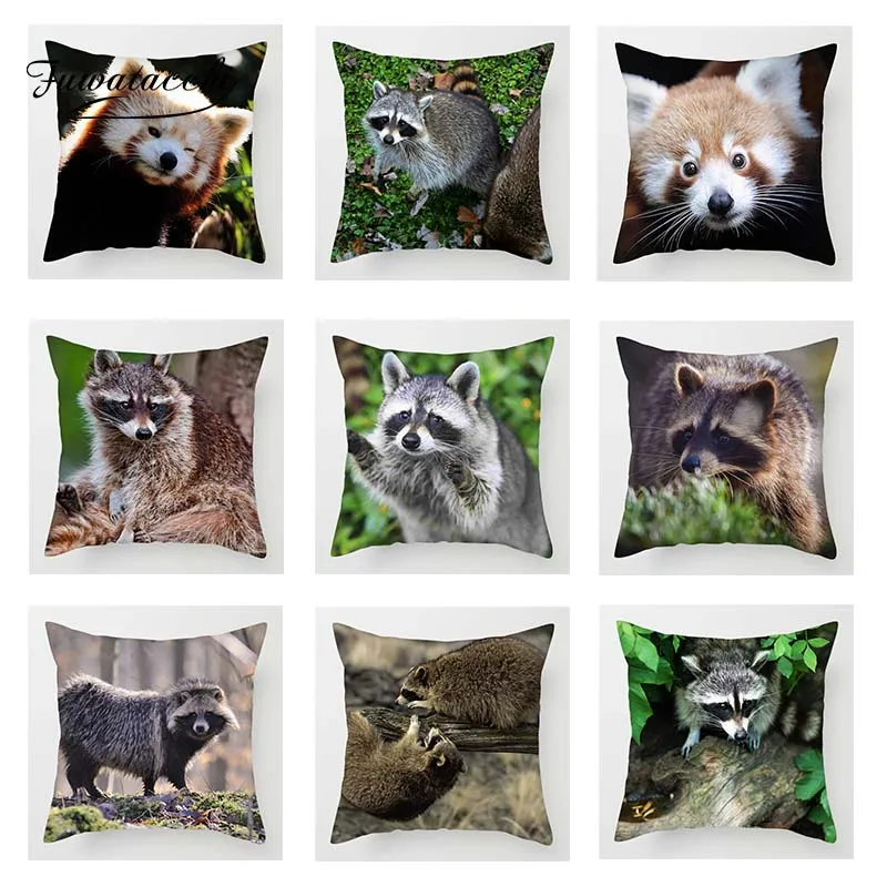 TTLIFE Cute Animals Cushion Cover Raccoon Wildlife Printed Pillowcase for Home Sofa Bed Chair Decorative Pillows Covers 2019 | Дом и сад