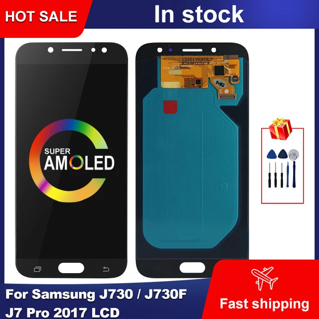 5.5" AMOLED LCD For Samsung Galaxy J730 J730F J7 Pro 2017 LCD Display Touch Screen Digitizer Assembly For Samsung J730 Display 1