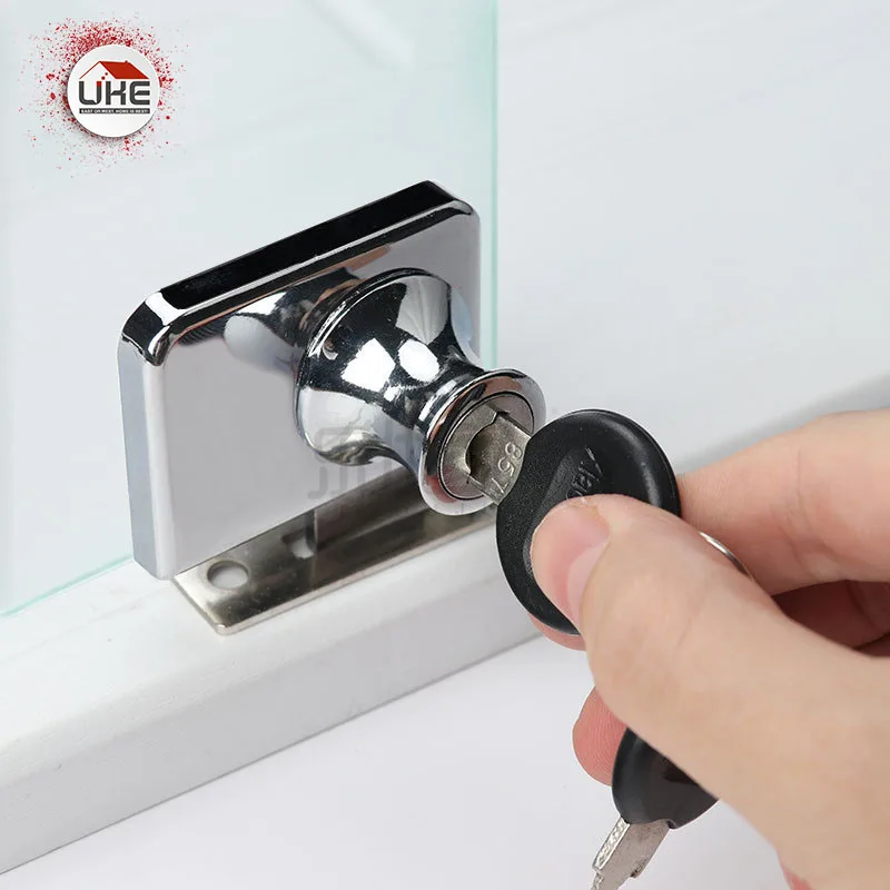1 Set Double Open Glass Door Lock Stainless Steel Double Bolt Sliding Door Lock Office Glass Door Security Lock Home Hardware I4449763742 - View #9