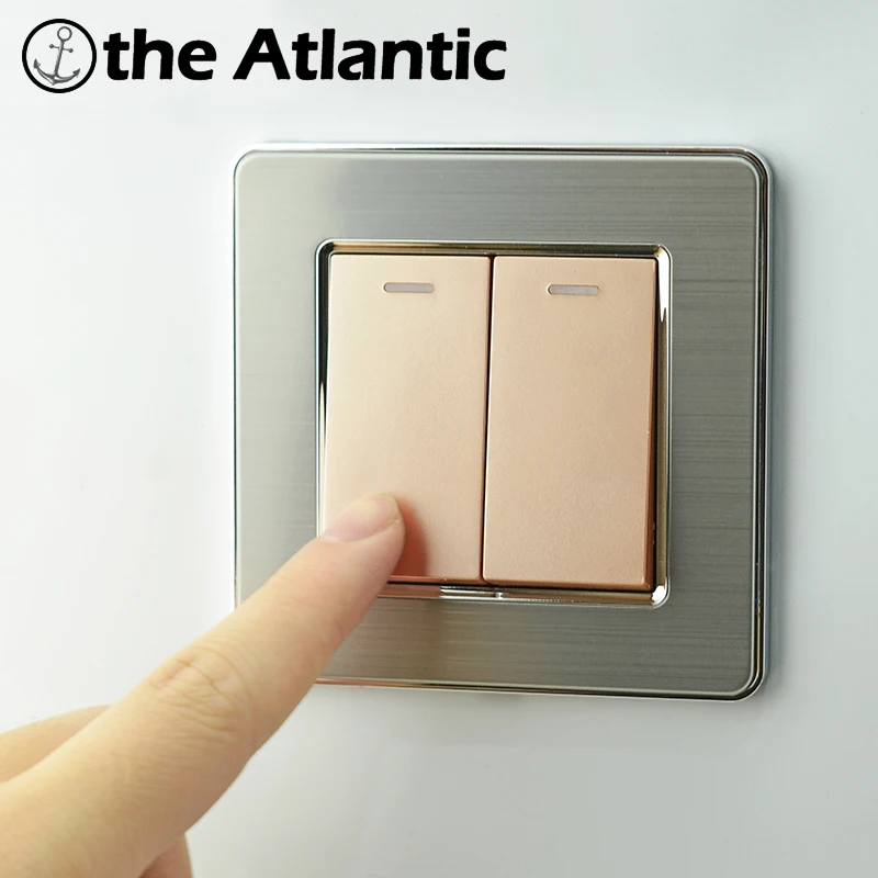 Atlectric настенный выключатель питания 1 2 3 4 банды позиционный кнопочный светильник