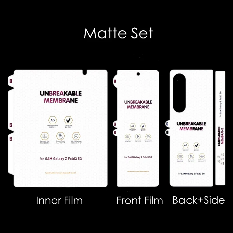 4 в 1 матовая Гидрогелевая пленка для Samsung Galaxy Z Fold 3 2 W22 W21 W20 | Мобильные телефоны и