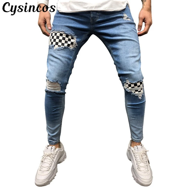 mens jeans with knee patches