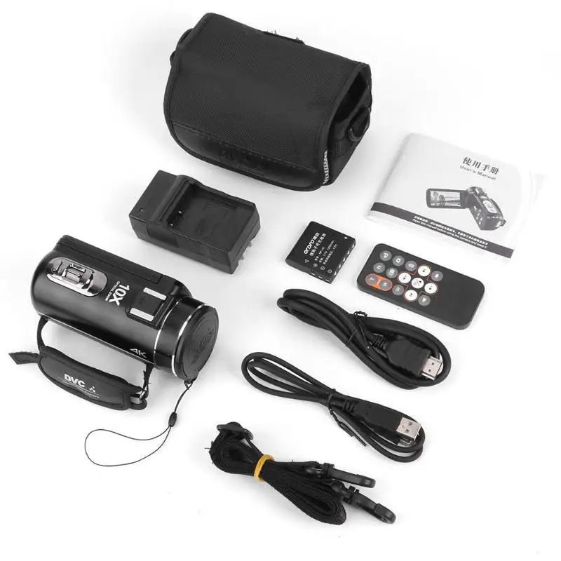 Ordro AC7 4K UHD Мини видеокамеры Cam FHD 24MP 120X цифровой зум цифровые видеокамеры 10X оптические WiFi DV