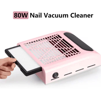 

80W Nail Dust Suction Dust Collector Fan Vacuum Cleaner Manicure Machine With Filter Powerful Nail Art Tool Nail Vacuum Cleaner