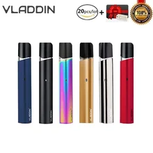20 шт./лот VLADDIN RE полный комплект Pod Systme Vape ручка испаритель 12 Вт Мощность 1,5 мл Pod картридж с 350 мАч встроенный аккумулятор