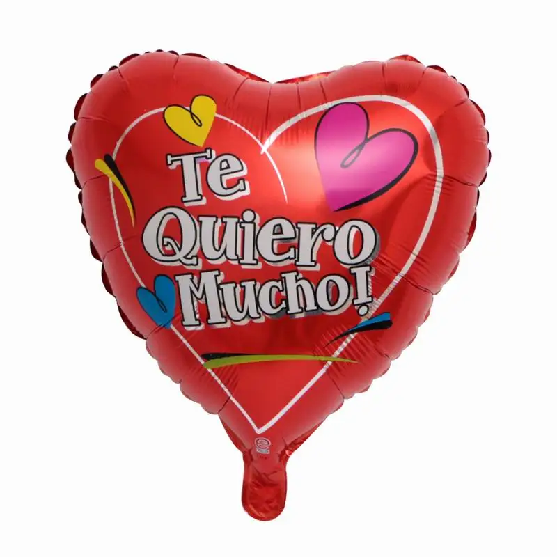 18 дюймов 10 шт сердце испанский I Love You воздушные шары надувные фольгированные шары Свадебные украшения День Святого Валентина гелиевый воздушный шар Globos - Цвет: 14