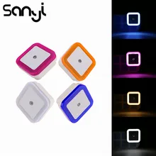 Sanyi Luce Sensore di Controllo Della Luce di Notte Mini UE Spina DEGLI STATI UNITI Della Novità Piazza Camera Da Letto Lampada Per Il Regalo Del Bambino Romantico Variopinta di Notte luce(China)